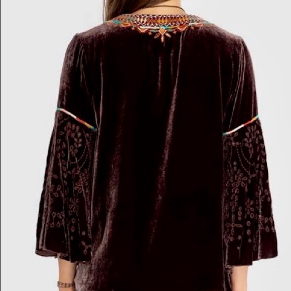 Johnny Was Black Velvet Top - Picture 4 of 11